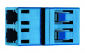 Adapter światłowodowy LC Duplex, SM i MM, niebieski - 100007143 (J08071A0000) Telegärtner