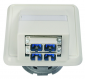 Gniazdo światłowodowe abonenckie OAD/S wyposażone w 2 adaptery SC Duplex, białe - 100022456 (H02051C0514) Telegärtner