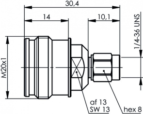 Adaptor 4.3-10-f na 3.5-m - 100025342 (J01443A0016) Telegärtner