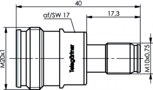 Adaptor 4.3-10-f na NEX10-f - 100025344 (J01443A0019) Telegärtner